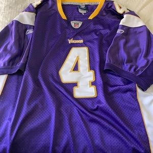On field Reebok Brett Favre Minnesota Vikings jersey size 56